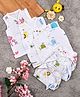 Mom's Home Organic Cotton Muslin Sleeveless Jhabla & Nappy Set of 3 - White