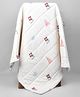 Moms Home Organic Cotton Baby Muslin AC Quilt Blanket Snowman - Multicolour