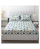 Fresh From Loom Microfiber King Size Bedsheet for Double Bed with 2 Pillow Covers , 90x95 Inches , Blue Grey