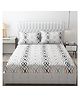 Fresh From Loom Microfiber King Size Bedsheet for Double Bed with 2 Pillow Covers , 90x95 Inches , Blue Grey