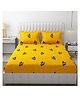 FRESH FROM LOOM Floral Hypoallergenic Microfiber Double Bedsheet - King Size, Rotary Printed, Wrinkle Free with 2 Pillow Covers (90 x 95 Inches , Fire)