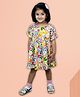TIPPY TOP Cotton Half Sleeves Floral Printed Dress - Multi Colour