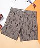PURPLE UNITED KIDS Poplin F1 Cars Printed Shorts - Grey
