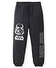 Pine Kids Lucas Cotton Knit Full Length Lounge Pants With Star Wars Graphics & Foil Badge Detailing - Black