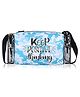 Echo Boomers Blue Camouflage Print Square Travel Duffle Gym Luggage Bag with PVC Side Compartments