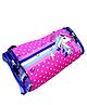 Echo Boomers Pink Unicorn Print Square Travel Duffle Gym Luggage Bag with PVC Side Compartments