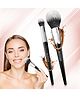 Majestique Powder & Concealer Brush Set Soft Fluffy Bristles Blending & Application Black - 2 Pieces