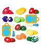 SUPER TOY 13Pc Sliceable Cutting Fruit Vegetable Toys with Chopping Board & Knife Play Set for Kids