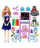 Amitasha Teacher Doll Toys for Girls with Folding Hands Accessories Set - Multicolor