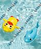 SUPER TOY 3Pc Swimming Animal Bath Toys Key Rotate Floating Figurines for Toddler Kids