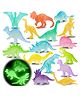 SUPER TOY 8 pcs Glow in The Dark Dinosaur Toys Set - Multicolor