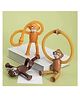 Amitasha 3 Pcs Telescopic Suction Cup Giraffe Monkey Dog Toy Shape Changing Pop Fidget Tubes Sensory Toys for Girls Boys