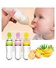Amitasha 90 ML Baby Feeding Silicone Spoon Bottle- Mullticolor