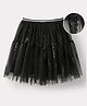 Kookie Kids Knee Length Tiered Skirt with Sequins - Black