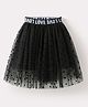 Kookie Kids Knee Length Polka Dot Printed Skirt - Black