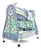 Kiddery Hera Baby Bassinet with Mosquito Net Protection - Green + Grey