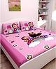 Athom Living Masha and The Bear Digital Printed Cotton Kids Double Bedsheet 270x270 cm with 2 Pillow Cover