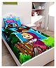 Athom Living Masha and The Bear Digital Printed Cotton Kids Single Bedsheet 147x223 cm with Pillow Cover