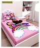 Athom Living Masha and The Bear Digital Printed Cotton Kids Single Bedsheet 147x223 cm with Pillow Cover