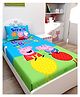 Athom Living Peppa Pig Digital Printed Cotton Kids Single Bedsheet 147x223 cm with Pillow Cover