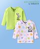 Babyoye Disney Interlock Knit Full Sleeves Jhablas With 101 Dalmatians Graphic Pack of 2 - White & Neon Green