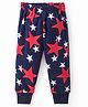 CrayonFlakes Stars Printed Polar Fleece Joggers - Navy Blue