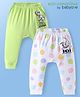 Babyoye Disney Interlock Knit Full Length Diaper Leggings with 101 Dalmatians Graphic Pack of 2 - Neon Green  & White