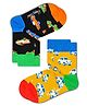 HAPPY SOCKS Pack Of 2 Organic Cotton Blend Vehicles Printed Socks - Multi Colour