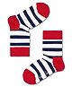 HAPPY SOCKS Organic Cotton Striped Socks - Navy Blue