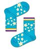 HAPPY SOCKS Organic Cotton Blend Star Printed Socks - Light Blue