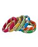Kamule Navratri Theme Pack of 6 Silk Thread Gotapatti Detailed Bangles - Multi Colour