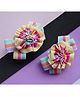 Kamule Set of 2 Pastel Sprinklers Embellished Candy Bow Hair Clip - Multi Colour