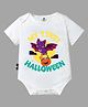 The Peppy Tend Halloween Theme 100% Cotton Half Sleeves My First Halloween Text Printed Onesie - White