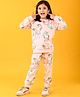 Anthrilo Fleece Full Sleeves Unicorn Printed Coordinating Sweatshirt With Joggers Set - Pink