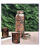 VoiDrop Meenakari Design 1 Ltr Leak Proof Pure Copper Water Bottle Set with 2 Glasses-Copper Vessel-An Ayuervedic Water Bottle-Capacity 34 Oz Pure Copper Bottle Meenakari Design