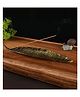 VoiDrop Incense Burner Leaf Design Holder, Incense Ash Catcher Natural Design Incense Sticks Holder for Counters/Living Room/Meditation Room/Yoga/Home/Office (Bronze)