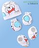 Babyoye Disney Interlock Knit Cap Mittens & Booties Set with Winnie the Pooh Print White - Diameter 12 cm