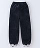 Kookie Kids Full Length Solid Colour Lounge Pant With Lace Detailing - Black