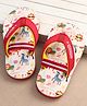 Cute Walk by Babyhug Flip Flops with Backstrap Closure & Animal Print - Red