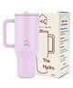 House of Quirk 1200 ml Tumbler with Handle & Simple Flip Straw - Car Cup Holder Friendly Leak Resistant Water Bottle-Reusable Insulated Stainless Steel & Rubber Base-Lilac