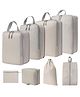 House of Quirk Compression Packing Cubes for Travel 8 Set Packing Cubes Travel Organizer Compressible Travel Essentials Packing Organizers Travel Essentials-Beige