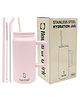 House of Quirk 1500 ml Mug Tumbler with Handle and Straw Lid Stainless Steel Large Water Bottle Gifts -Pink