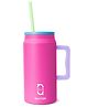 House of Quirk 1500 ml  Mug Tumbler with Handle and Straw Lid Stainless Steel Large Water Bottle Gifts-Multi Flamingo