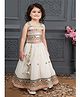 Lagorii Sleeveless Embroidered And Sequin Work Lehenga Choli - White