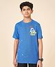 Coolsters by Pantaloons Cotton Half Sleeves Happy Today Text Printed Tee -  Blue