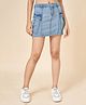 Coolsters by Pantaloons Solid Denim Skirt -Blue