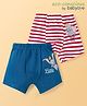 Babyoye Disney Lycra Knit Striped & Dumbo Graphics Trunks Pack of 2 - Blue & Red