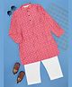 Indus Route by Pantaloons Full Sleeves Printed Kurta Set - Pink