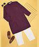 Indus Route by Pantaloons Fulls Sleeves Printed Kurta & Pyjama Set - Purple