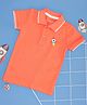 Pantaloons Baby Cotton Half Sleeves Solid Polo Tee - Orange